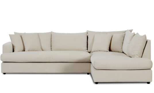 Soffadirekt BOLNUEVO L sofa Høyre Hel Pute Beige Soffadirekt BOLNUEVO L sofa Høyre Hel Pute Beige