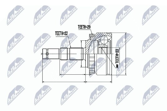 Nty Drivknute drivaksel NTY NPZ PL 015