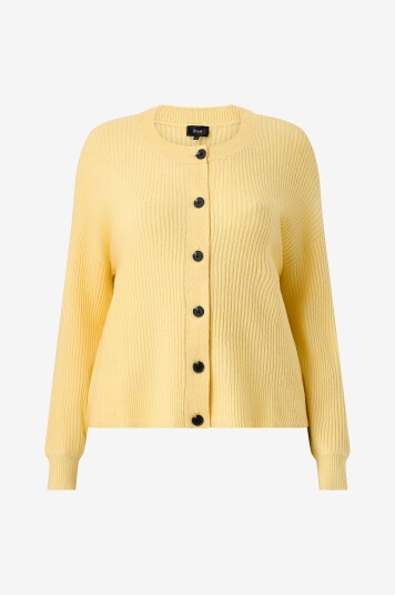 Zizzi Kardigan cAvista L/S Rib Gul