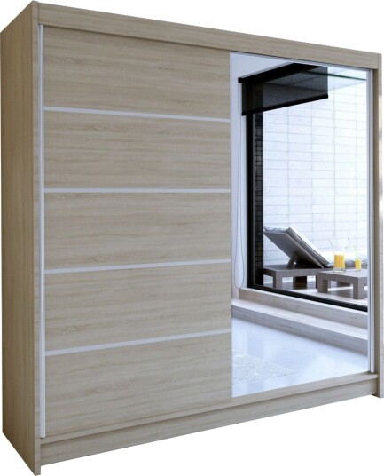 Talin Garderobe 58x180 cm LED-belysning - Eik