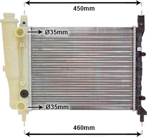 Radiator, motorkjøling VAN WEZEL 17002039