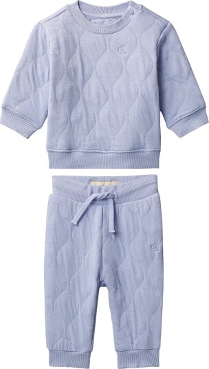 Calvin Klein Genser/Bukser Quiltet Mørk kornblomst Blue Calvin Klein 2 år 92 Genser Blå Lilla