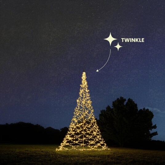 Fairybell 6 meter flaggstang belysning 1200 LED-Lys - Standard - Twinkle