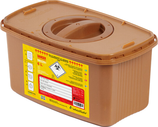WoodSafe beholder for farlig avfall 6 L 1 stk