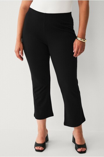 Ellos Plus collection   Kortere leggings med bootcut   Svart