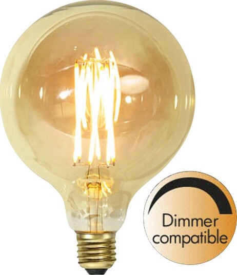 Star TradingLED lampe E27 G125 Vintage GoldLyspærer & glødepærer