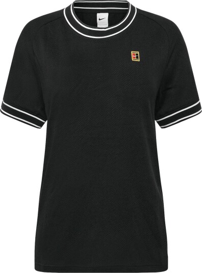 Nike Nikecourt Heritage Tennis Top BLACK L Nike Nikecourt Heritage Tennis Top BLACK L