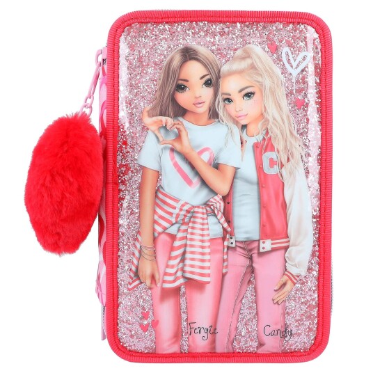 TOPModel Trippel Pencilcase with plush heart ONE LOVE 0412230