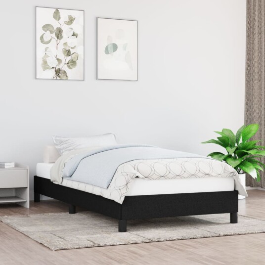 vidaXL Sengeramme svart 90x190 cm 3FT Single stoff