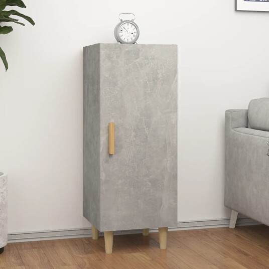 vidaXL Skjenk betonggrå 34,5x34x90 cm konstruert tre vidaXL Skjenk betonggrå 34,5x34x90 cm konstruert tre