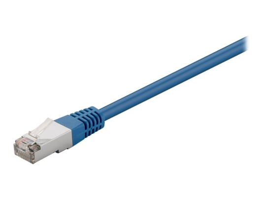 Goobay Koblingskabel Rj-45 Hann Til Rj-45 Hann 50 Cm Foliebelagt Uskjermet Tvinnet Kabelpar F/Utp Cat 5E Formstøpt Rund Flertrådet Blå