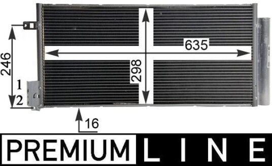 MAHLE AC 505 000P Kondensator, klimaanlegg MAHLE AC 505 000P Kondensator, klimaanlegg