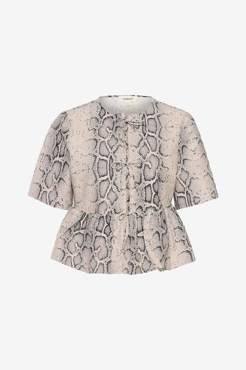 Soaked In Luxury Bluse slxAla Blouse SS Grå