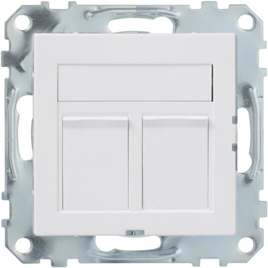 Schneider Electric Exxact 2xC6 UTP Modulæruttak 2 koblinger Plan