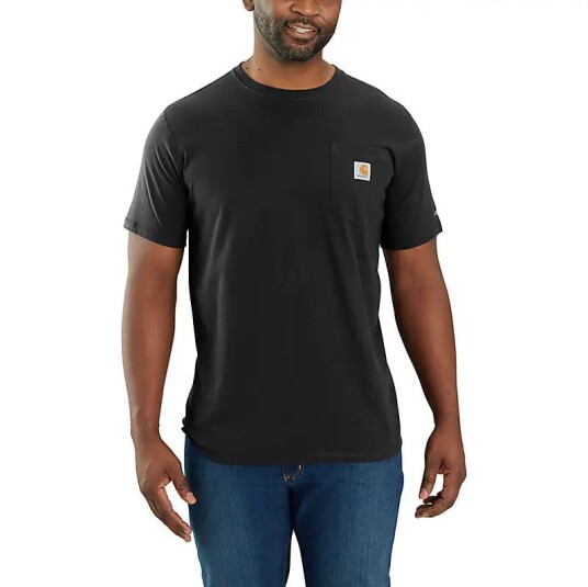 Carhartt Men"s Carhartt Force Relaxed Fit Midweight Short-Sleeve Pocket T-Shirt Black L Carhartt Men"s Carhartt Force Relaxed Fit Midweight Short-Sleeve Pocket T-Shirt Black L