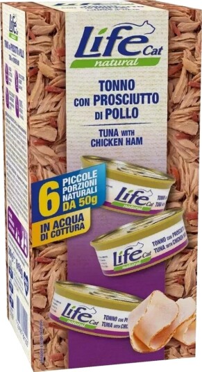 Life Cat Tunfisk Skinke Våtfôr 6 X 50 G