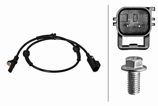 Sensor, ABS HELLA 6PU 358 218-301