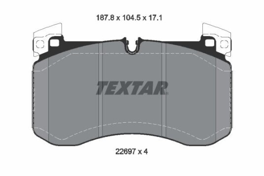 Bremseklosser TEXTAR 2269701 Bremseklosser TEXTAR 2269701