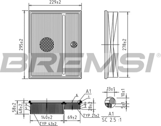 Luftfilter BREMSI FA1368