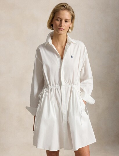 Polo Ralph Lauren 80/2 Mw Ctn Pw Wvn Dresses White 42 Polo Ralph Lauren 80/2 Mw Ctn Pw Wvn Dresses White 42