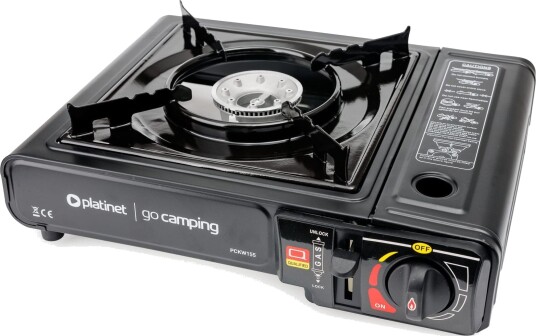 Platinet 46134 Gasskokeplate for camping Svart Platinet 46134 Gasskokeplate for camping Svart