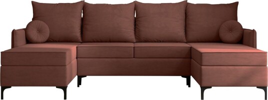 Knocklong 4 seters Hjørnesovesofa   Rosa