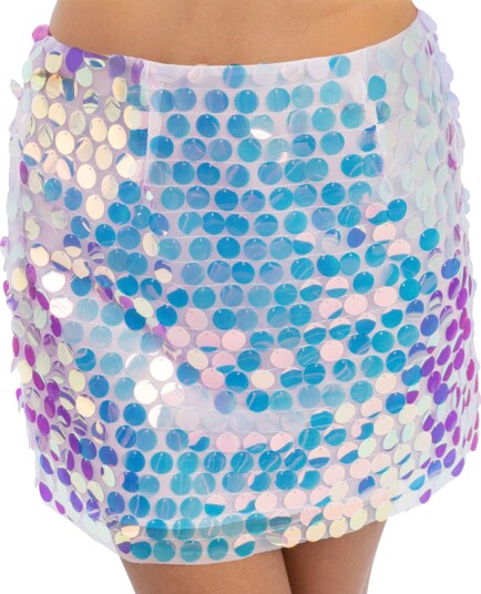 Chaks Skjørt med paljetter Iridescent rosa Small C4741S