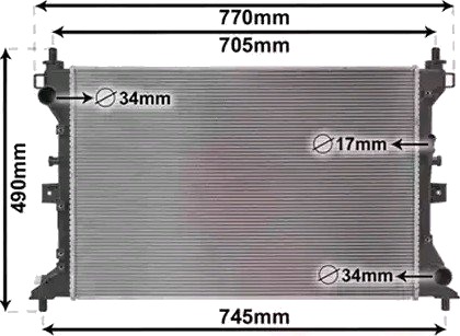 VAN WEZEL 52012703 Radiator motorkjøling VAN WEZEL 52012703 Radiator motorkjøling