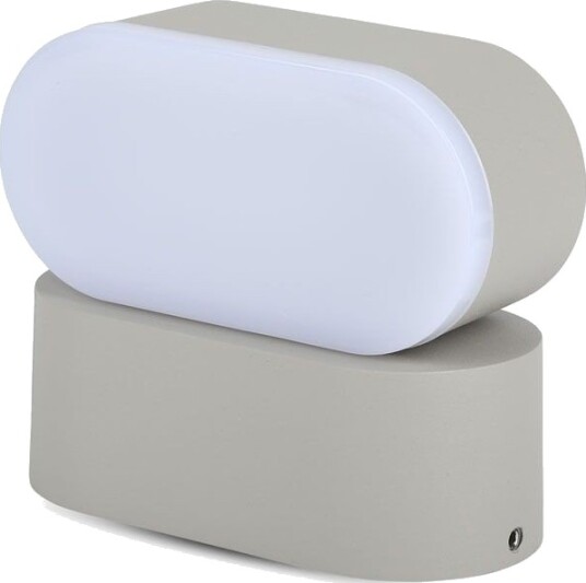 V Tac 5W LED vegglampe IP65 grå 4000K justerbar 11 x 5,4 cm Kulør : Nøytral V Tac 5W LED vegglampe IP65 grå 4000K justerbar 11 x 5,4 cm Kulør : Nøytral