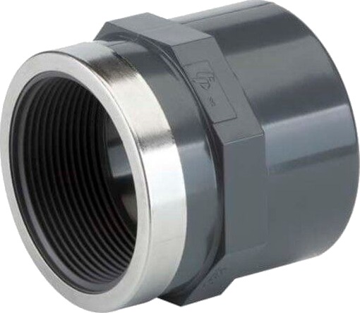 TP PVC-U d25x3/4" overgangshylse/nippel med innvendig gjenge