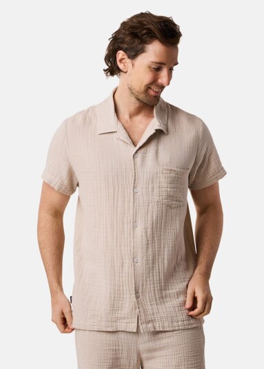 Seaside Max Shirt Lt Khaki S Kortarmede Skjorter Seaside Max Shirt Lt Khaki S Kortarmede Skjorter