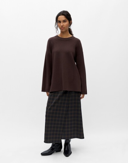 Object Objreynard L/S Lo Knit Pullover Noos Brown S
