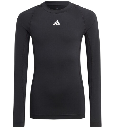 adidas Techfit Long Sleeved Tee, kompresjonstrøye for fotball, junior BLACK