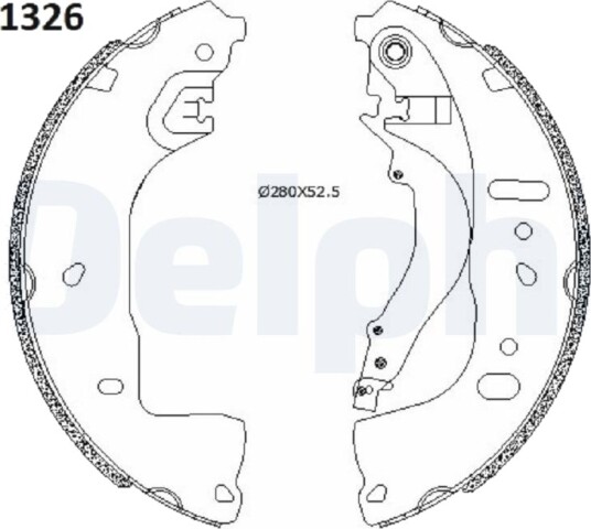 DELPHI LS2197 Bremsesko sett