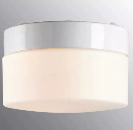 Ifö Opus 200/140 tak/vegg E27 IP44 Badstu - Hvit/Opal glass