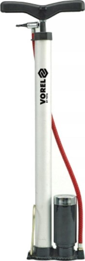 Vorel 82021 H??ndpumpe med manometer ??? Aluminium
