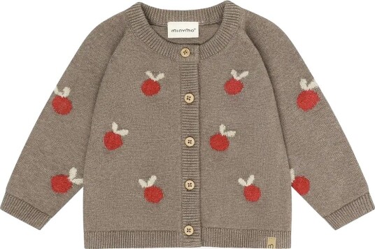 Minymo Cardigan Knit DARK BROWN MELANGE 80