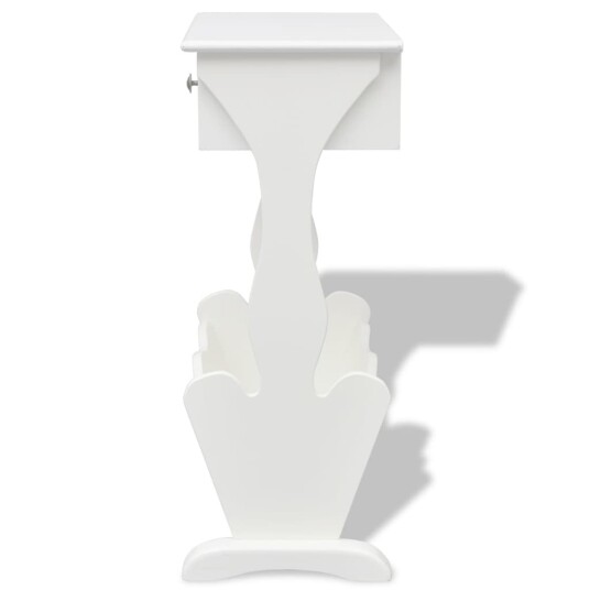 vidaXL Magasinstativ Melrose hvit