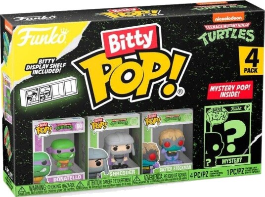 Funko Blisterpakning med 4 figurer Bitty POP Teenage Mutant Ninja Turtles Donatello