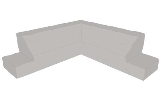 Brafab Møbelbeskyttelse Till hjørnesofaer 269 - 269 x 74 x 62 cm Grå