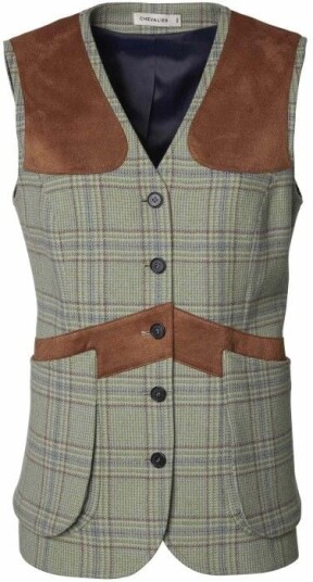 Chevalier Advie Tweed Shooting Vest Women Willow Green Checked Willow Green Checked 40W