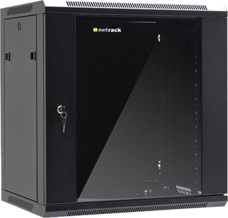 Netrack Rack Skap Veggmonterbar Svart 12U 19" Netrack Rack Skap Veggmonterbar Svart 12U 19"