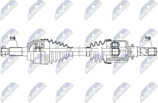 NTY NPW MZ 114 Drivaksel