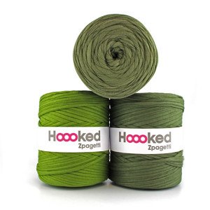Hoooked Zpagetti Stoffgarn Unicolor 50 Oliven Nyanser 1 stk. Hoooked Zpagetti Stoffgarn Unicolor 50 Oliven Nyanser 1 stk.