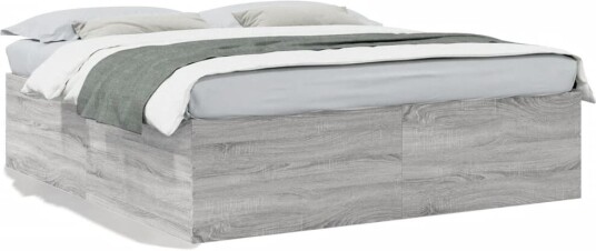 Sengeramme grå sonoma 180x200 cm konstruert tre 8721102615450