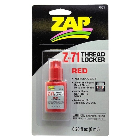ZAP Thread Locker Z-71 Permanent (Red) 6ml PT71