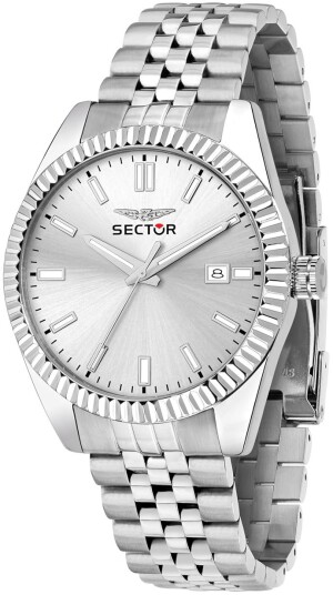 Sector 240 Herreklokke R3253240014 Sølvfarget/Stål Ø41 mm