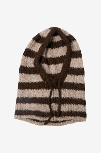 Object Balaklava objMilu Knit Balaclava Rep Brun