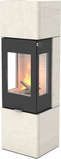 Rais Nexo PST 160 Svart Vedovn Med Sideglass Og Ståldør Porto Stone Rais Nexo PST 160 Svart Vedovn Med Sideglass Og Ståldør Porto Stone