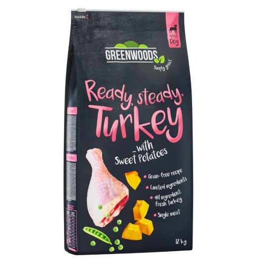Greenwoods Kalkun Med Søtpoteter Erter Og Gresskar 2 X 12 kg